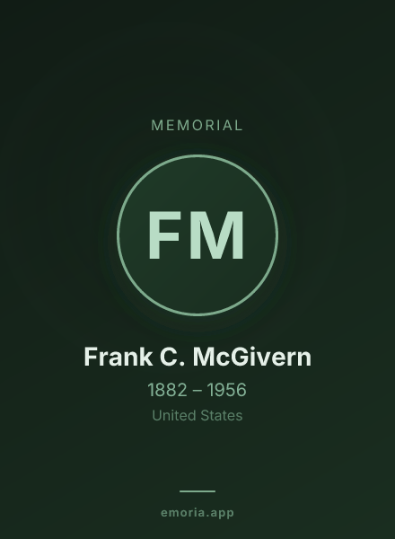 Memorial portrait of Frank C. McGivern