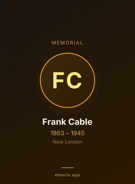 Memorial portrait of Frank Cable