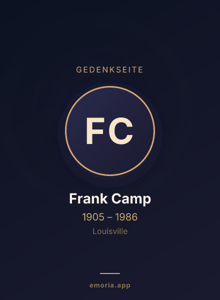Gedenkportrait von Frank Camp
