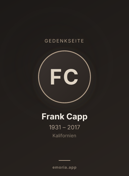 Gedenkportrait von Frank Capp