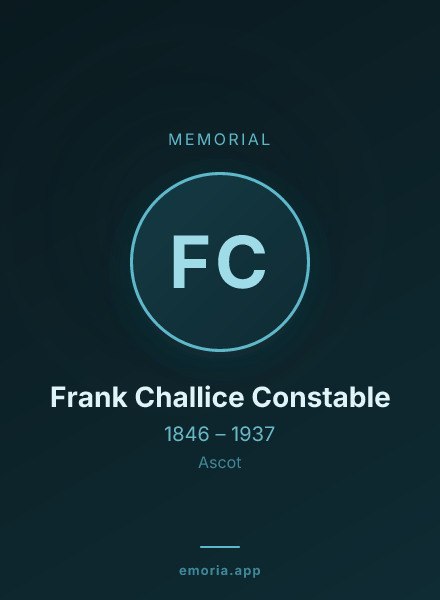 Memorial portrait of Frank Challice Constable