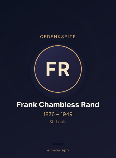 Gedenkportrait von Frank Chambless Rand