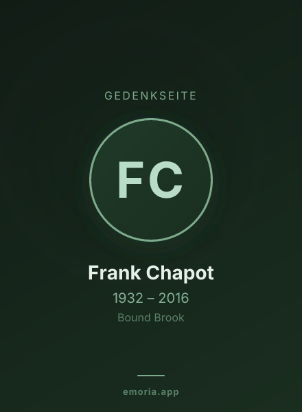 Gedenkportrait von Frank Chapot