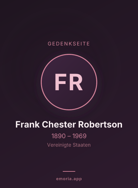 Gedenkportrait von Frank Chester Robertson