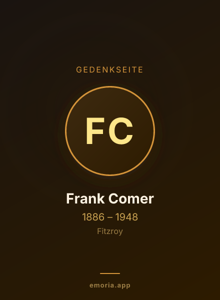 Gedenkportrait von Frank Comer