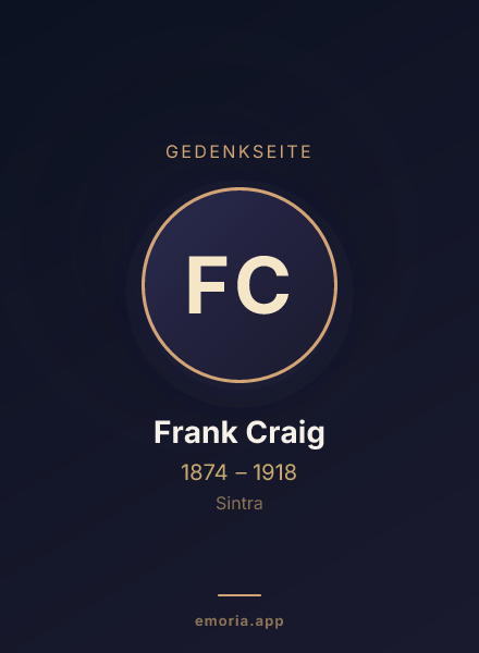 Gedenkportrait von Frank Craig