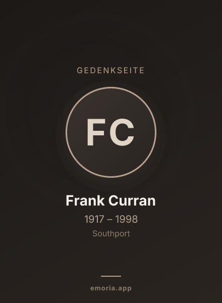 Gedenkportrait von Frank Curran