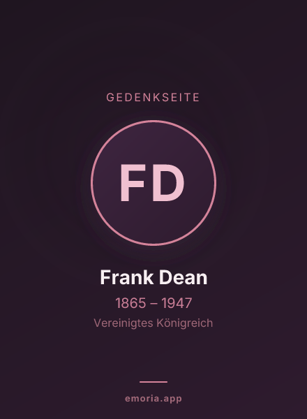 Gedenkportrait von Frank Dean