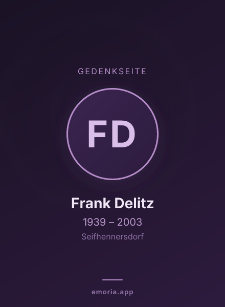 Gedenkportrait von Frank Delitz