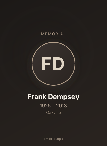 Memorial portrait of Frank Dempsey