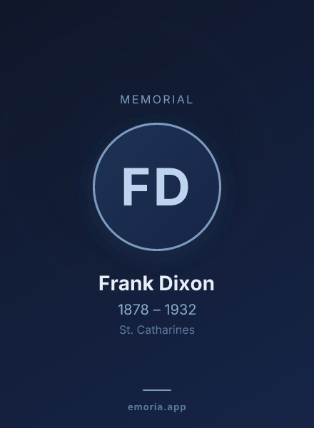Memorial portrait of Frank Dixon