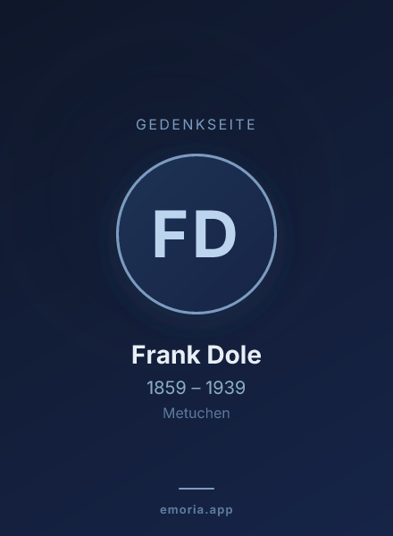 Gedenkportrait von Frank Dole