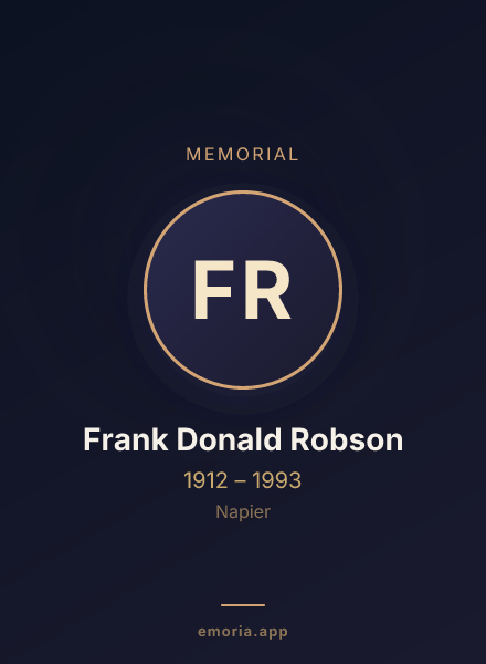 Memorial portrait of Frank Donald Robson