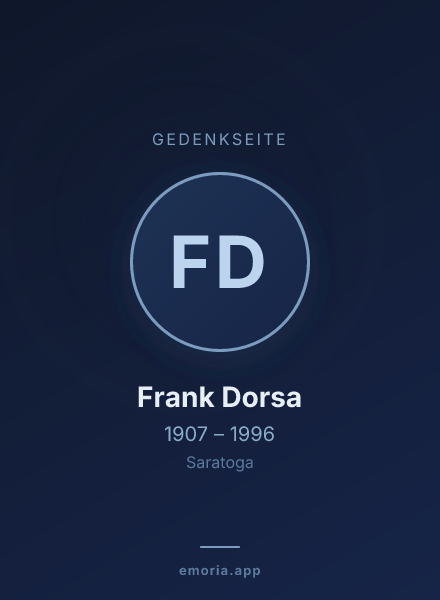 Gedenkportrait von Frank Dorsa