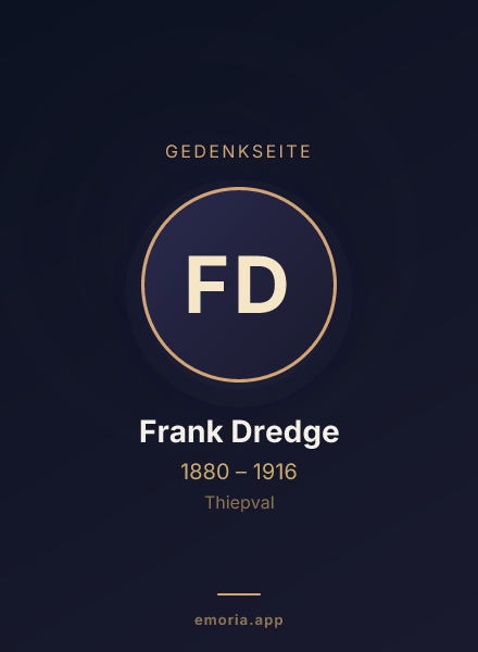 Gedenkportrait von Frank Dredge
