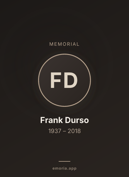 Memorial portrait of Frank Durso