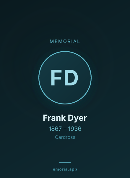 Memorial portrait of Frank Dyer