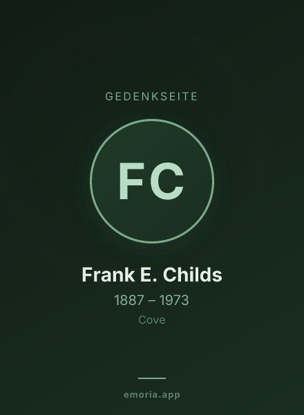 Gedenkportrait von Frank E. Childs