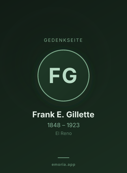 Gedenkportrait von Frank E. Gillette