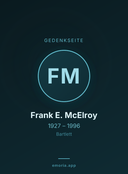 Gedenkportrait von Frank E. McElroy