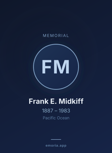 Memorial portrait of Frank E. Midkiff