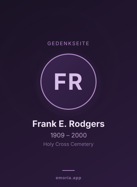 Gedenkportrait von Frank E. Rodgers