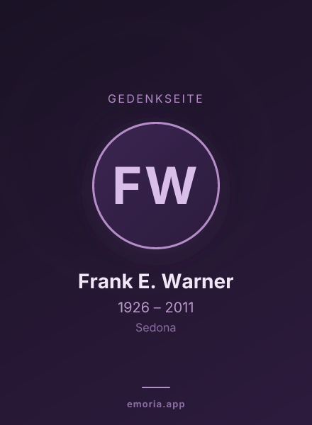 Gedenkportrait von Frank E. Warner