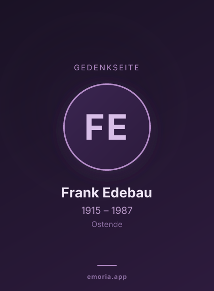 Gedenkportrait von Frank Edebau
