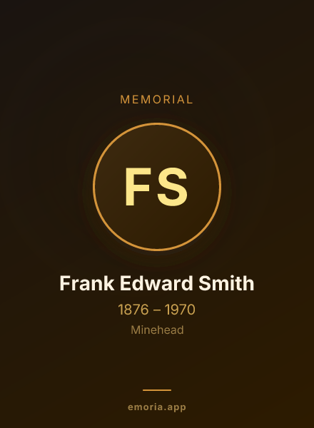 Memorial portrait of Frank Edward Smith