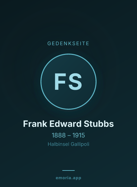 Gedenkportrait von Frank Edward Stubbs