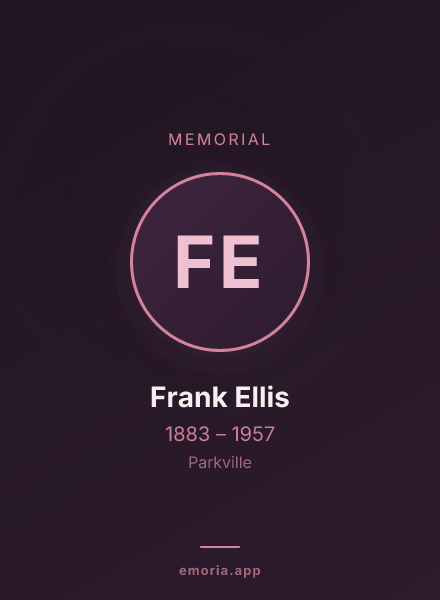 Memorial portrait of Frank Ellis