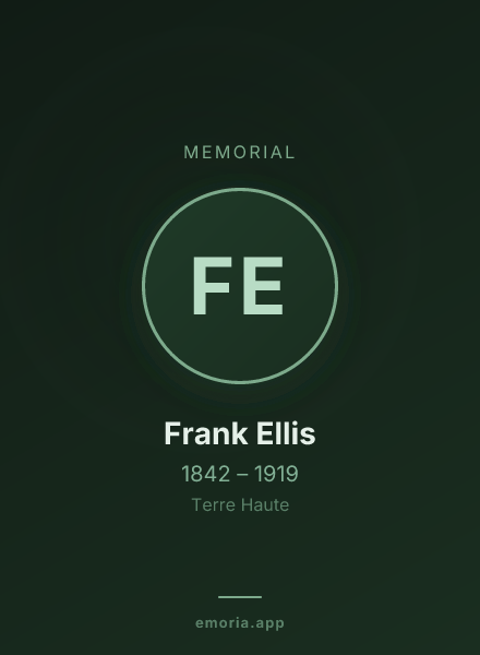 Memorial portrait of Frank Ellis