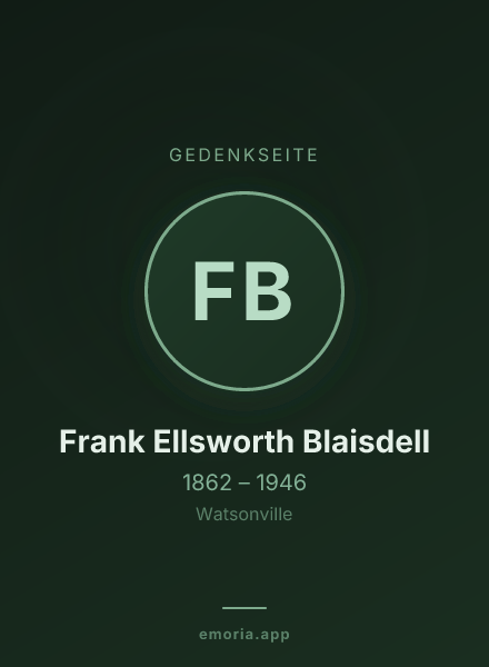 Gedenkportrait von Frank Ellsworth Blaisdell