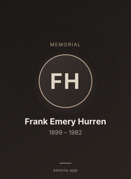 Memorial portrait of Frank Emery Hurren