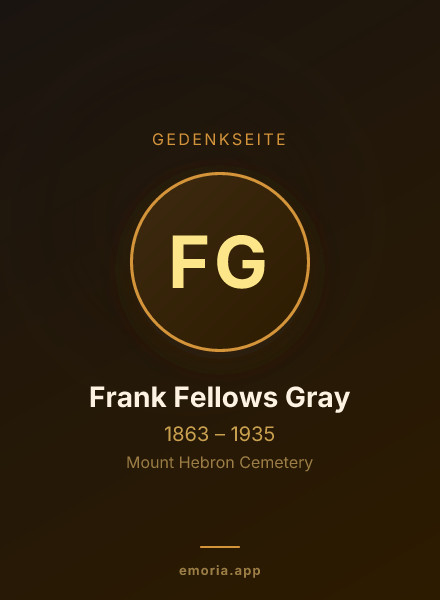 Gedenkportrait von Frank Fellows Gray