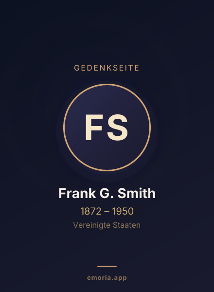 Gedenkportrait von Frank G. Smith