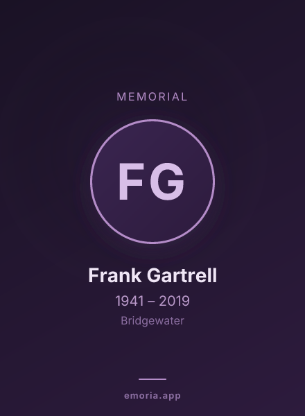 Memorial portrait of Frank Gartrell