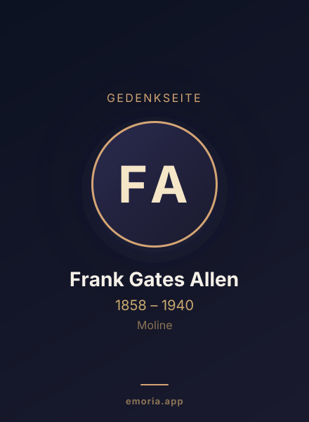 Gedenkportrait von Frank Gates Allen