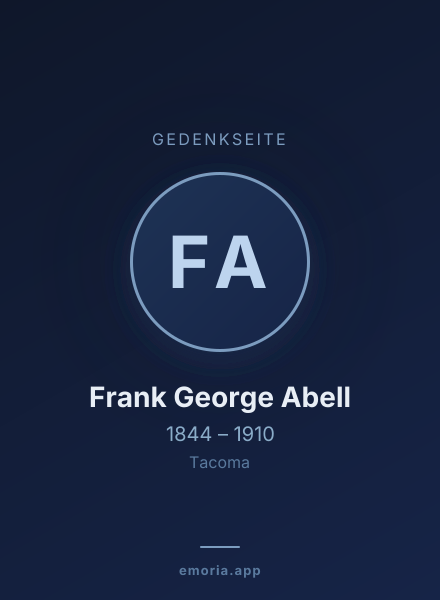 Gedenkportrait von Frank George Abell