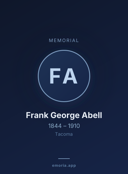 Memorial portrait of Frank George Abell