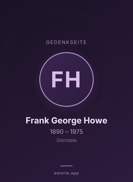 Gedenkportrait von Frank George Howe