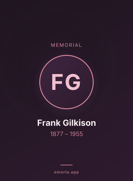Memorial portrait of Frank Gilkison