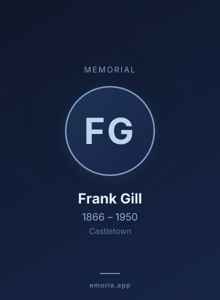 Memorial portrait of Frank Gill