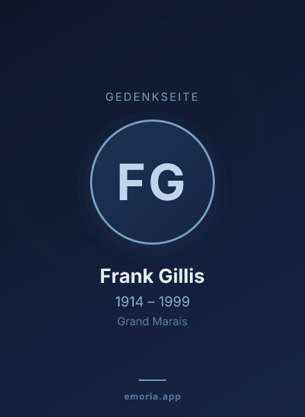 Gedenkportrait von Frank Gillis