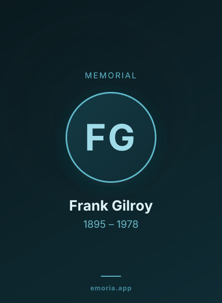 Memorial portrait of Frank Gilroy