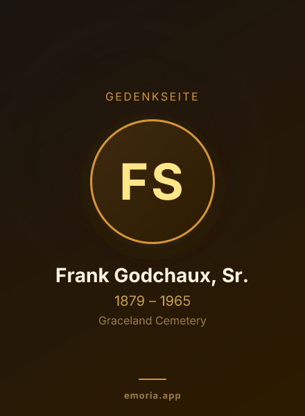 Gedenkportrait von Frank Godchaux, Sr.