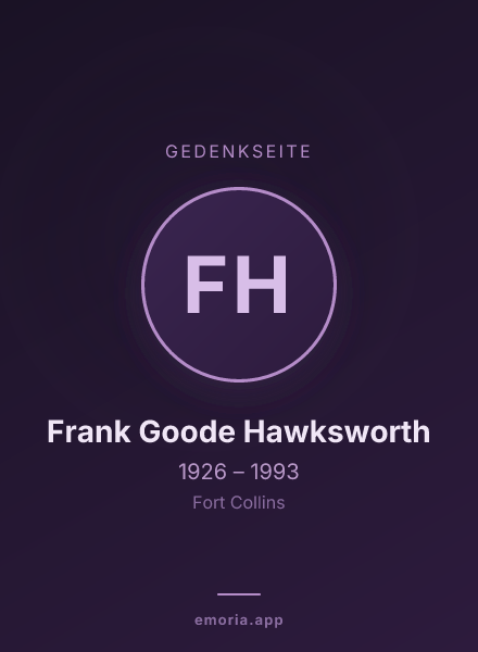 Gedenkportrait von Frank Goode Hawksworth
