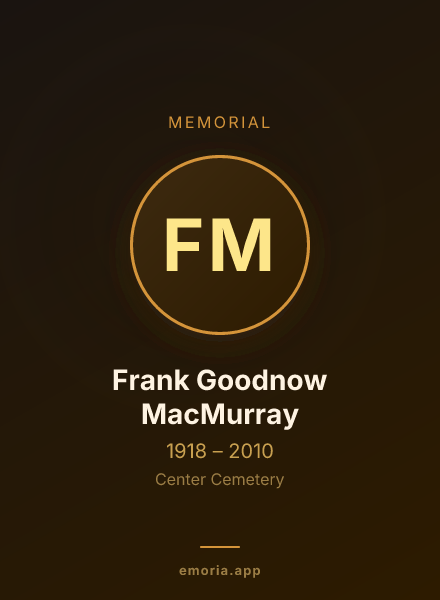 Memorial portrait of Frank Goodnow MacMurray
