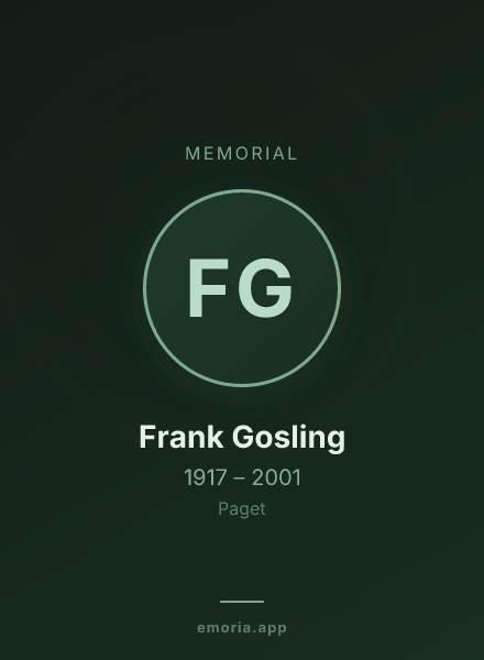 Memorial portrait of Frank Gosling