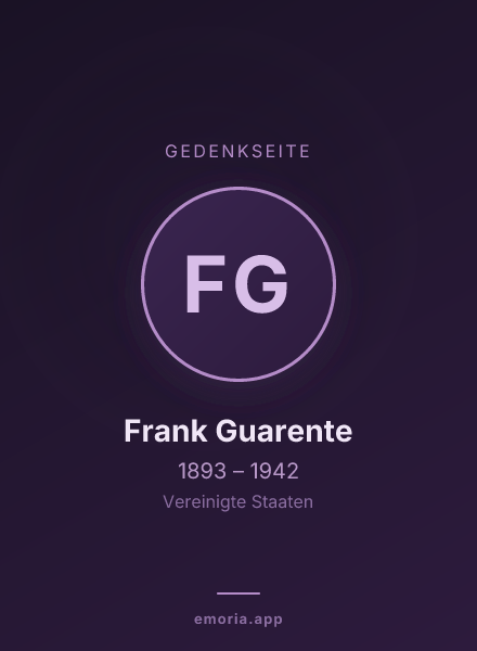 Gedenkportrait von Frank Guarente